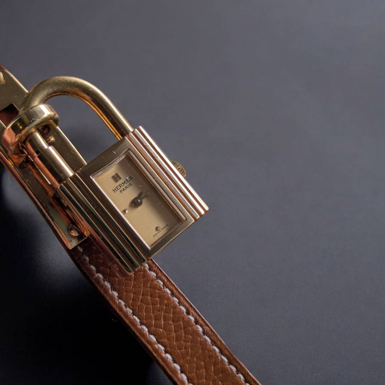 Vintage Hermes Kelly Watch White Quartz Ladies Watch Made In Swiss