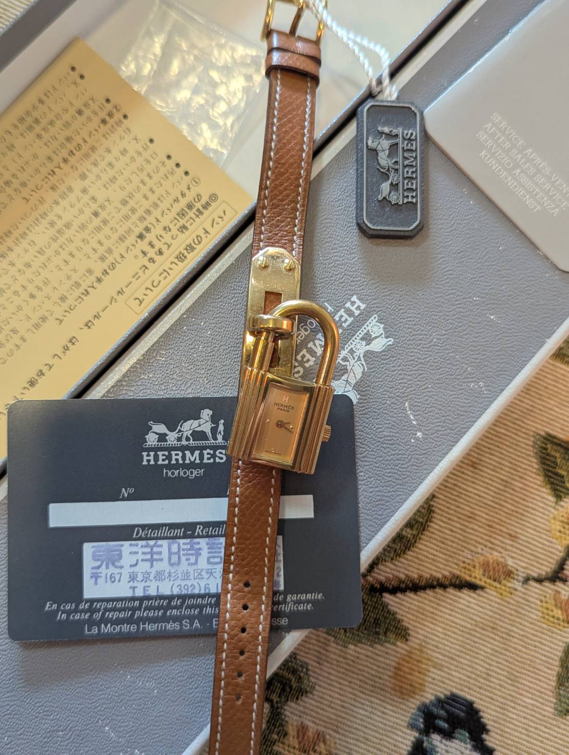 Vintage Hermes Kelly Watch White Quartz Ladies Watch Made In Swiss