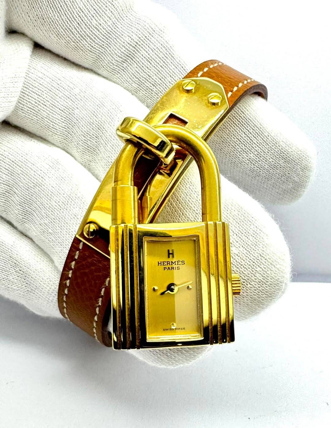 Vintage Hermes Kelly Watch White Quartz Ladies Watch Made In Swiss