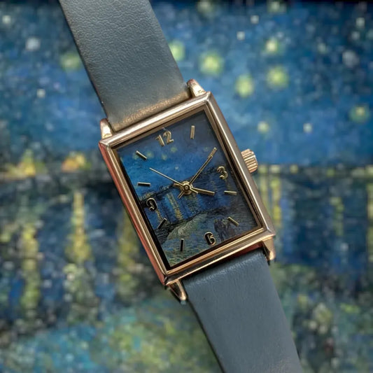 Bleu Bleuet, Tokyo  "starry night over the rhônes" by Vincent van Gogh